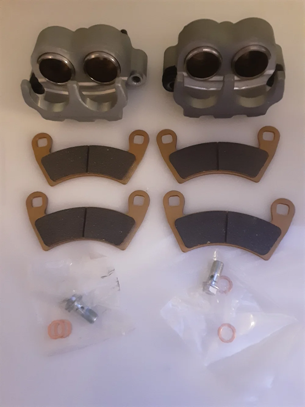 Front Left Right Brake Caliper Set With Pads For Polaris Ranger 4x4 (40)